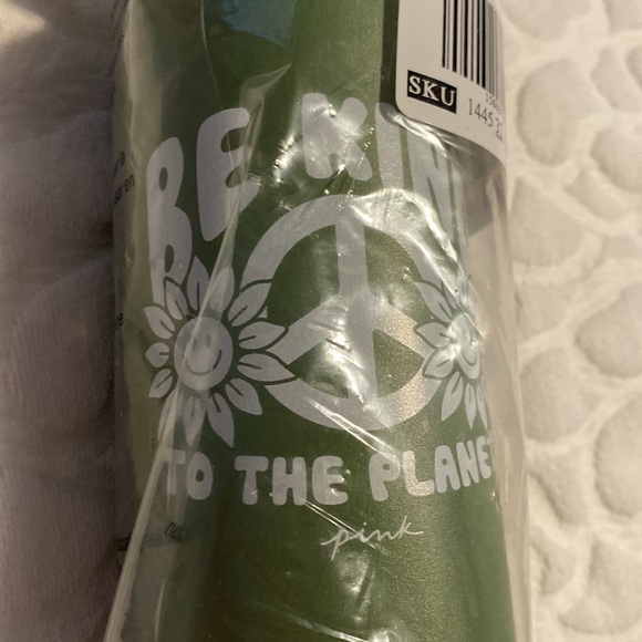 Pink Kleen Kanteen, NWT, water bottle. Green “Be Kind to the Planet” - Picture 3 of 5
